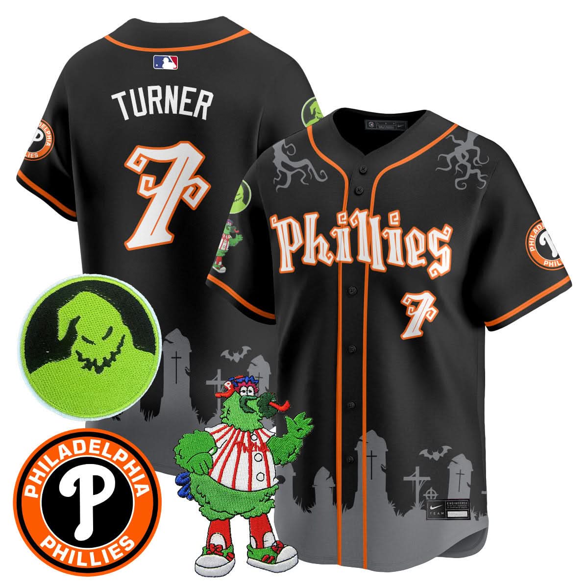 Philadelphia Phillies Oogie Boogie & Phanatic Premier Limited Jersey - Stitched