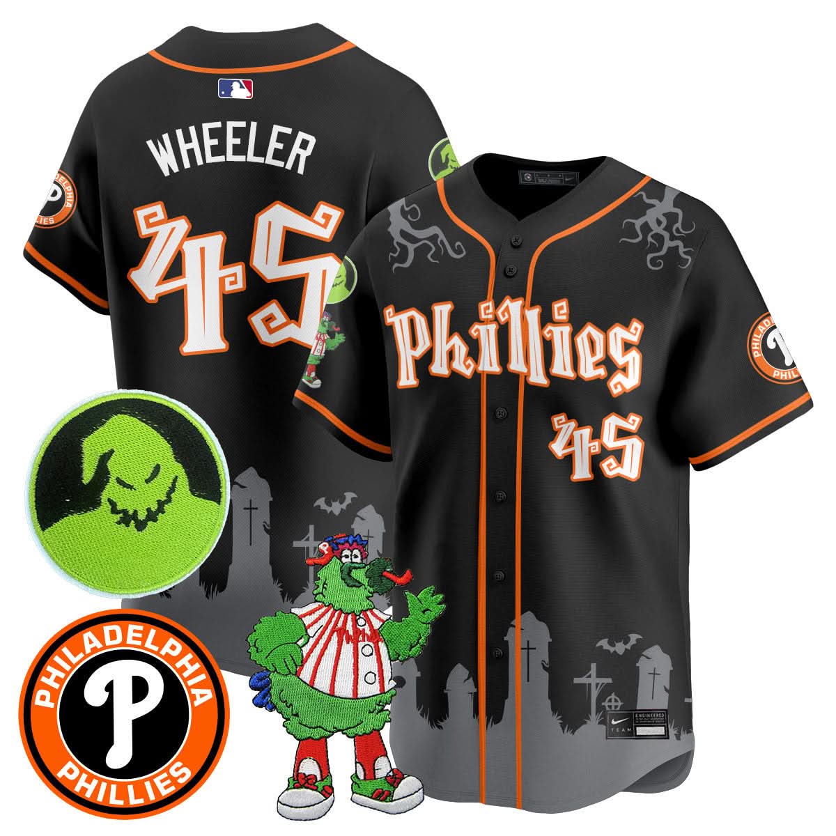 Philadelphia Phillies Oogie Boogie & Phanatic Premier Limited Jersey - Stitched