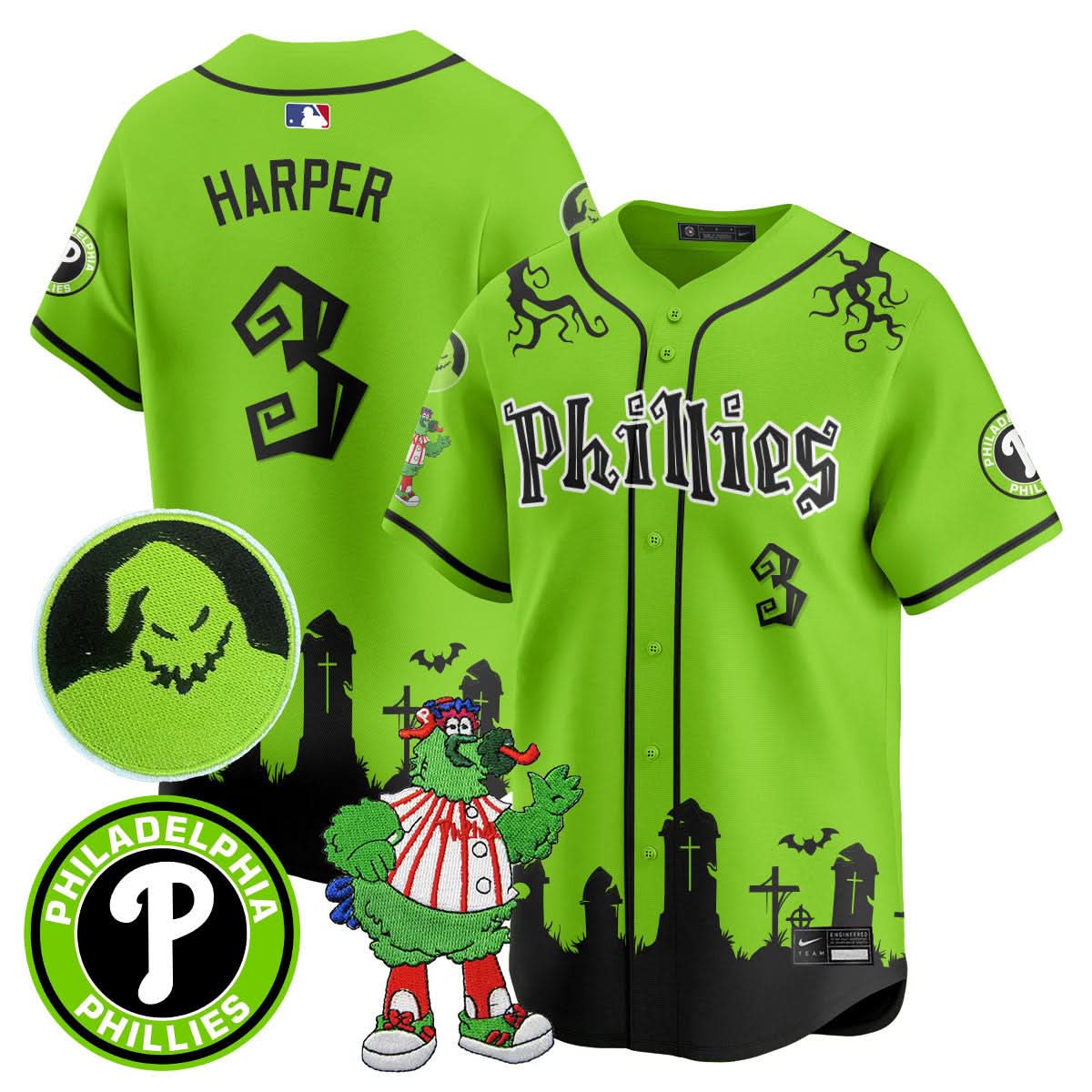 Philadelphia Phillies Oogie Boogie & Phanatic Premier Limited Jersey - Stitched
