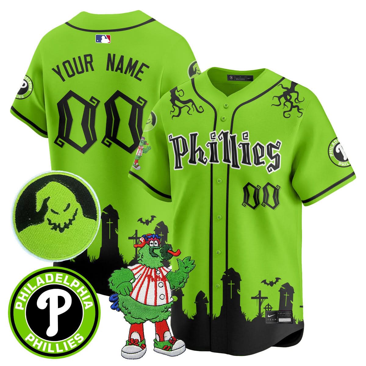 Philadelphia Phillies Oogie Boogie & Phanatic Premier Limited Jersey - Stitched