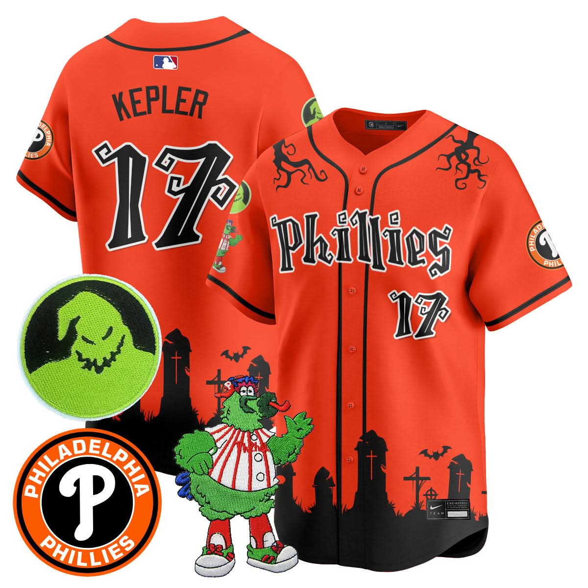 Philadelphia Phillies Oogie Boogie & Phanatic Premier Limited Jersey - Stitched