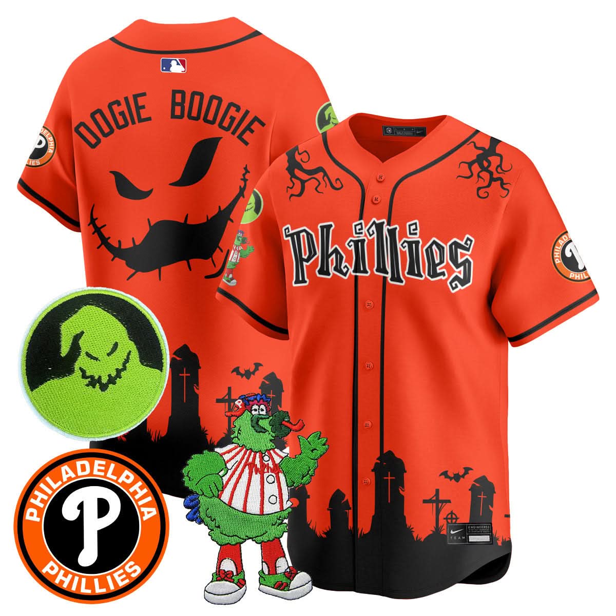 Philadelphia Phillies Oogie Boogie & Phanatic Premier Limited Jersey - Stitched