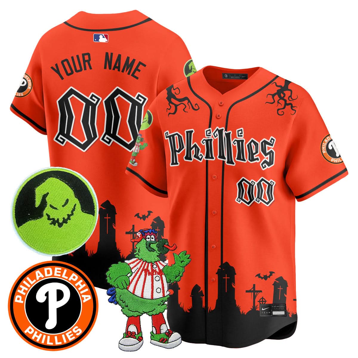 Philadelphia Phillies Oogie Boogie & Phanatic Premier Limited Jersey - Stitched
