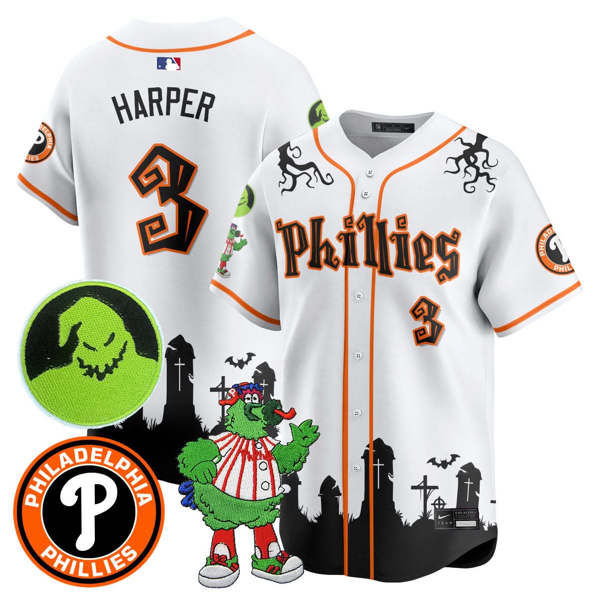 Philadelphia Phillies Oogie Boogie & Phanatic Premier Limited Jersey - Stitched