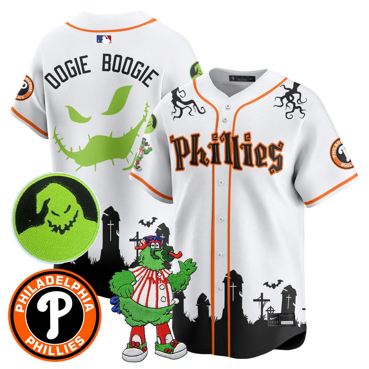 Philadelphia Phillies Oogie Boogie & Phanatic Premier Limited Jersey - Stitched