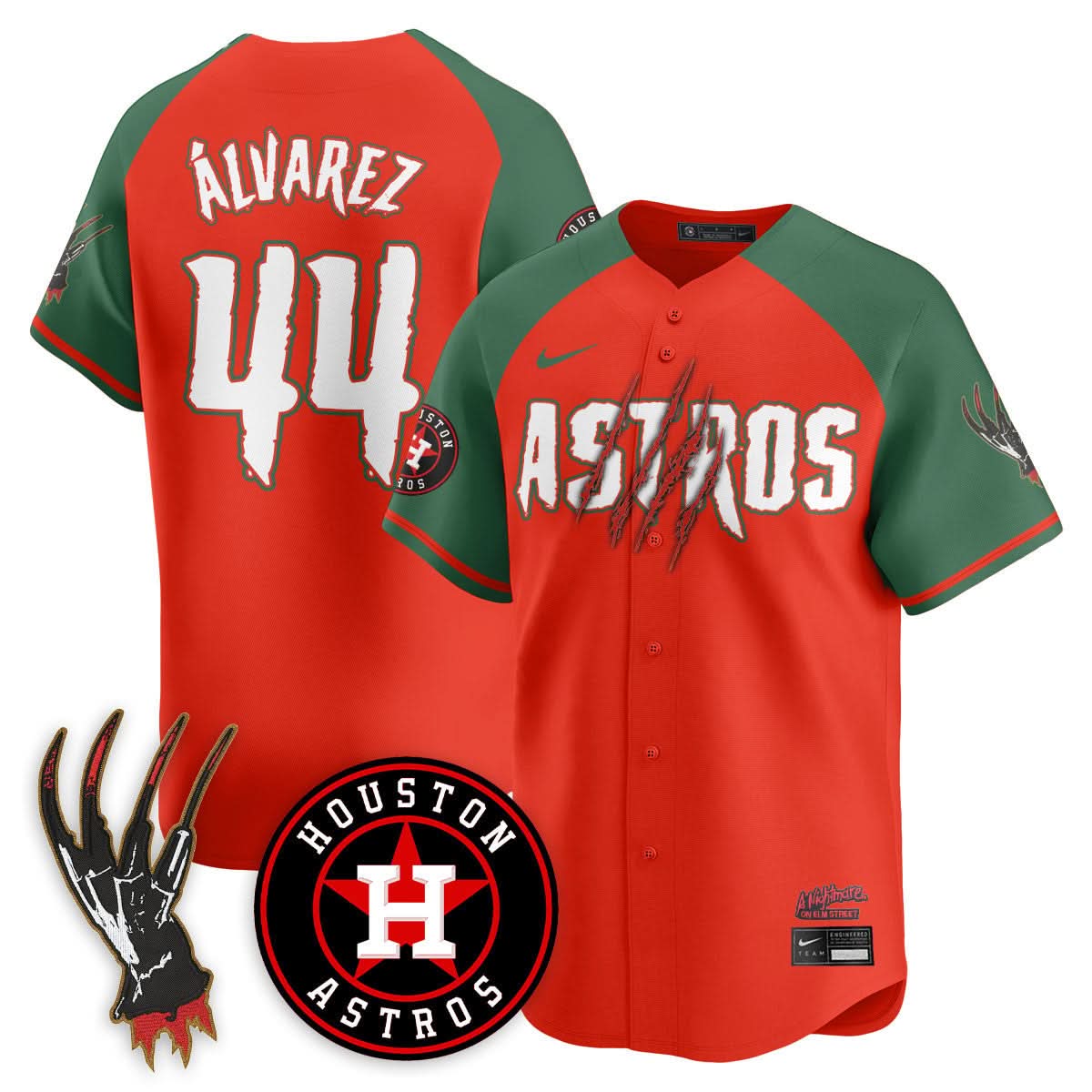 Houston Astros "A Nightmare on Elm Street" Jersey - Stitched-Cuztomshoes