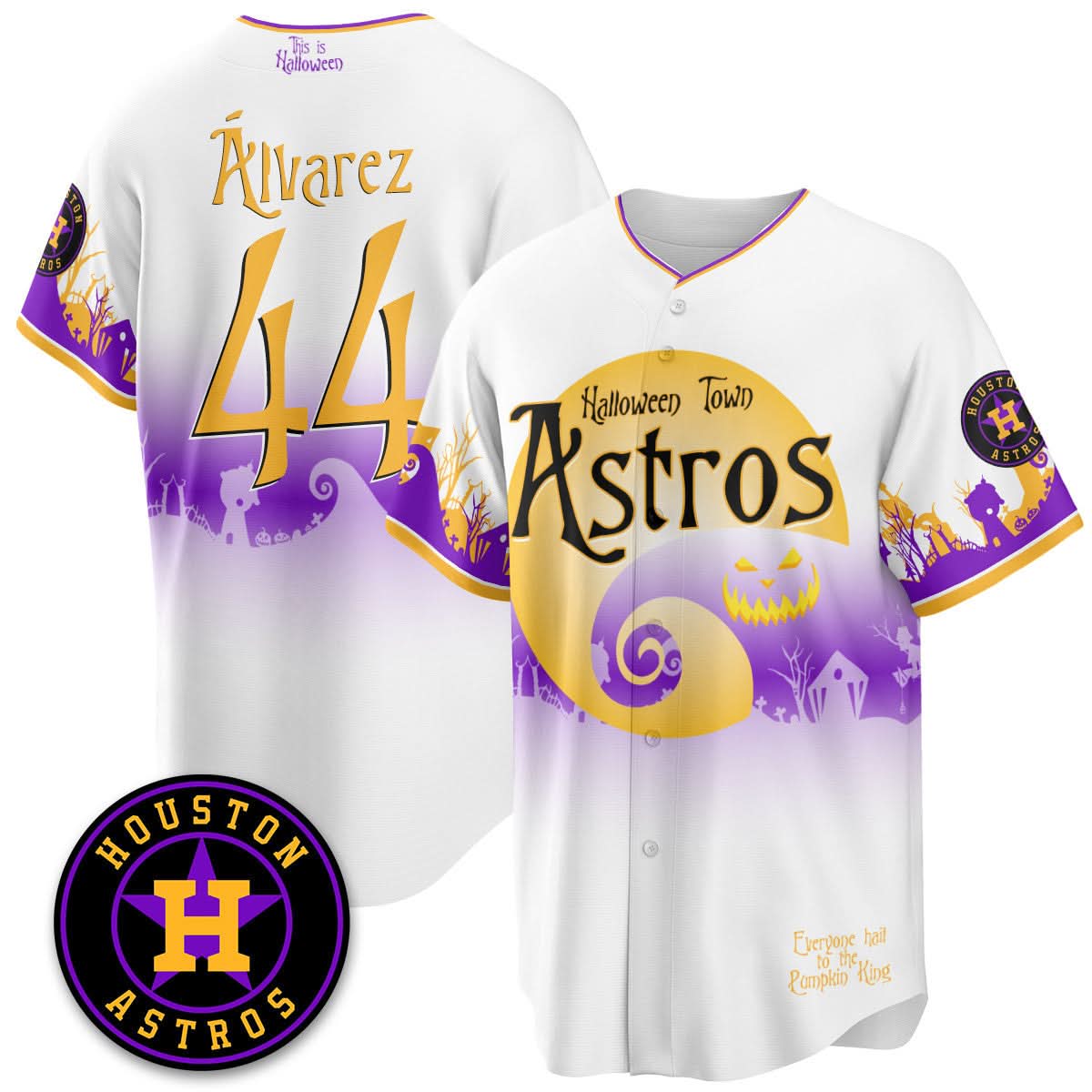 Houston Astros "Halloween Town" Limited Jersey - Stitched-Cuztomshoes