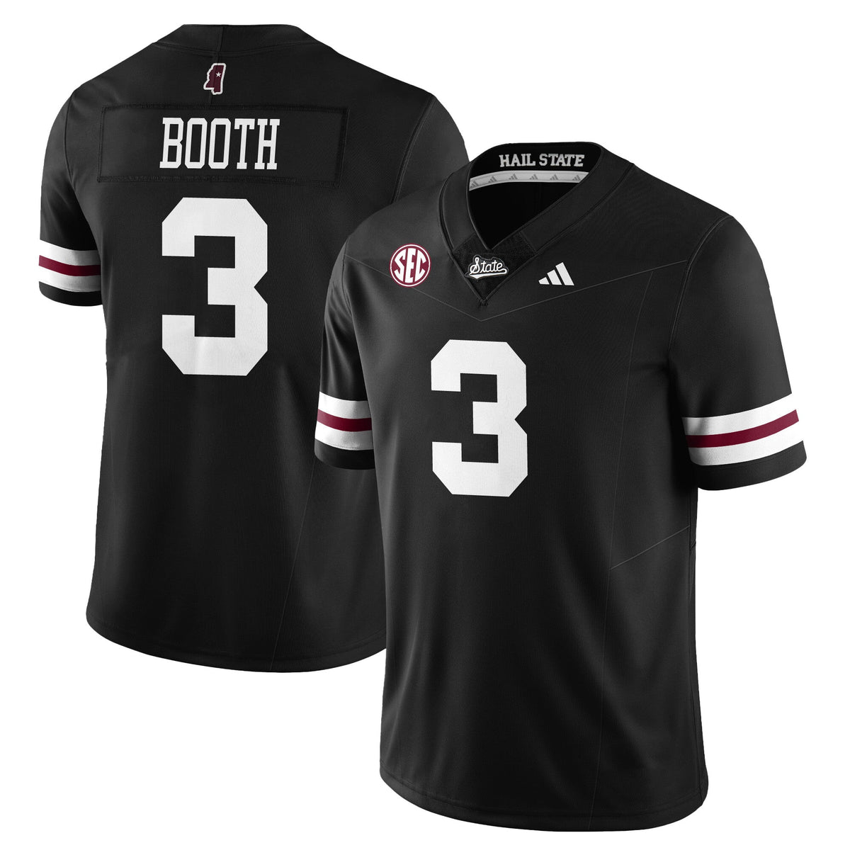 Mississippi State Football "Darkness" Limited Jersey-Cuztomshoes