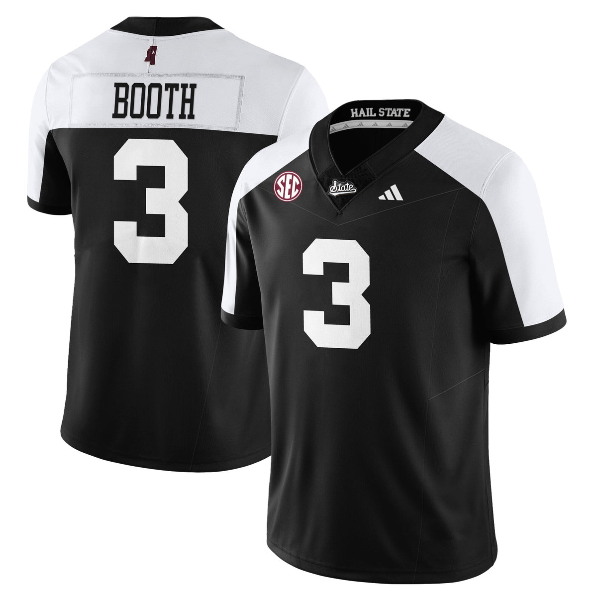 Mississippi State Football "Darkness" Limited Jersey-Cuztomshoes