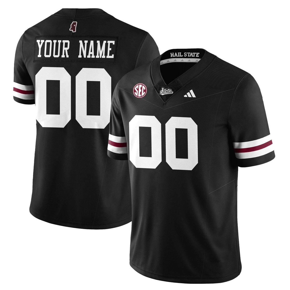 Mississippi State Football "Darkness" Limited Jersey-Cuztomshoes
