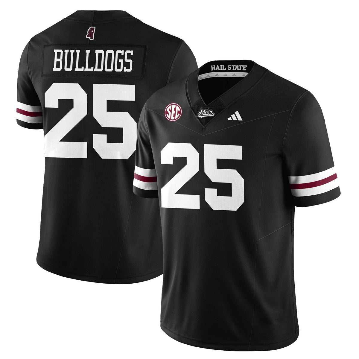 Mississippi State Football "Darkness" Limited Jersey-Cuztomshoes