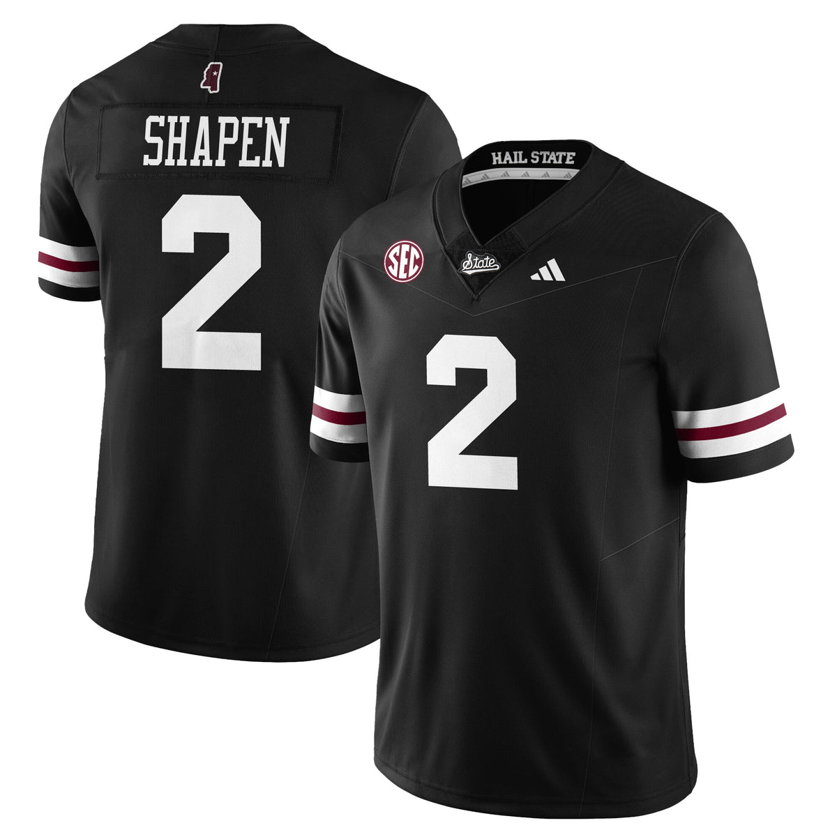 Mississippi State Football "Darkness" Limited Jersey-Cuztomshoes