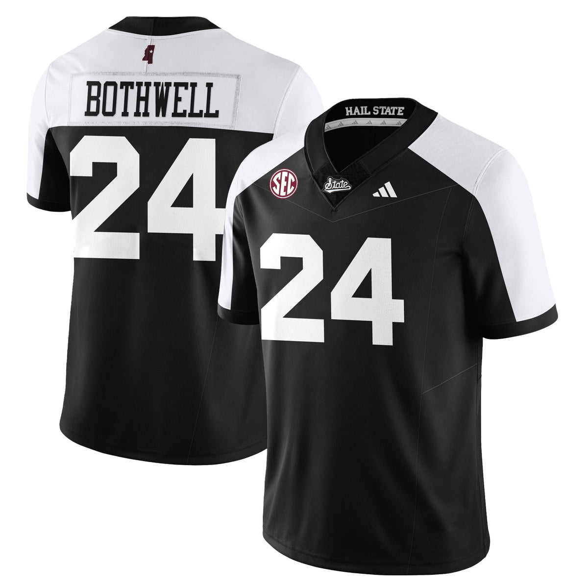 Mississippi State Football "Darkness" Limited Jersey-Cuztomshoes