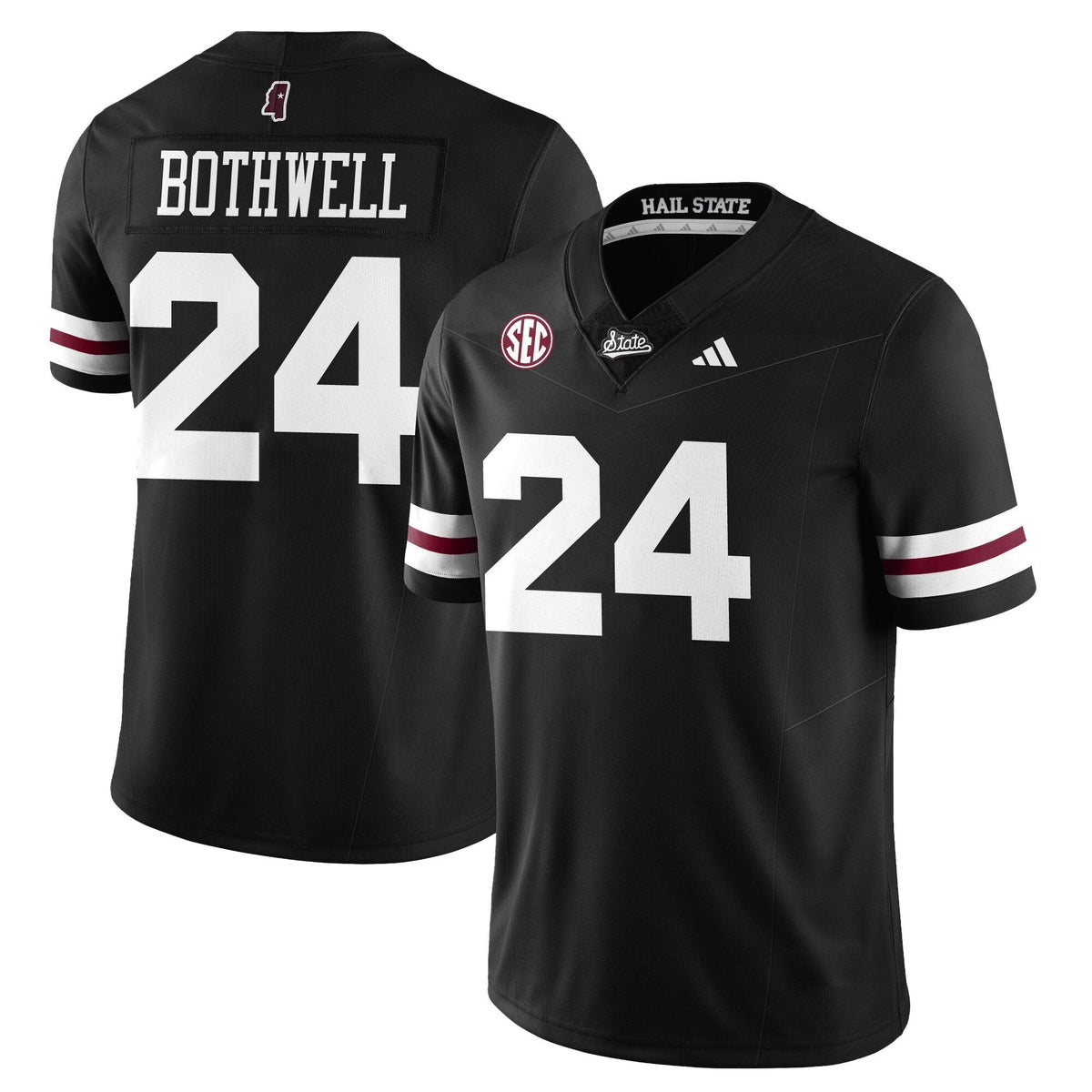 Mississippi State Football "Darkness" Limited Jersey-Cuztomshoes