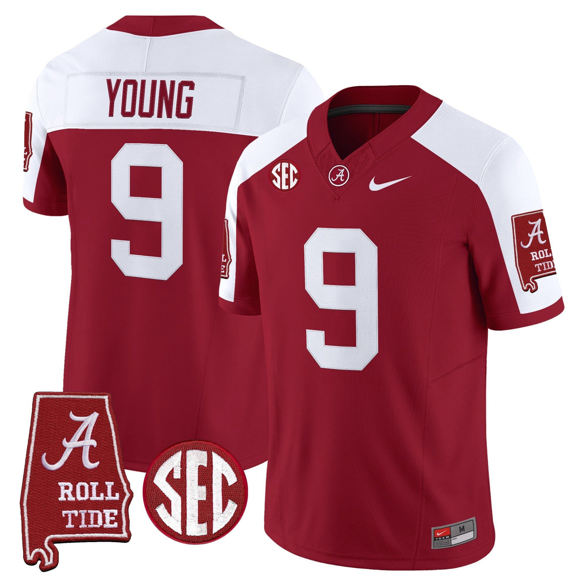 Alabama Crimson Tide 2026 Vapor Limited Jersey - Alabama Map - Stitched