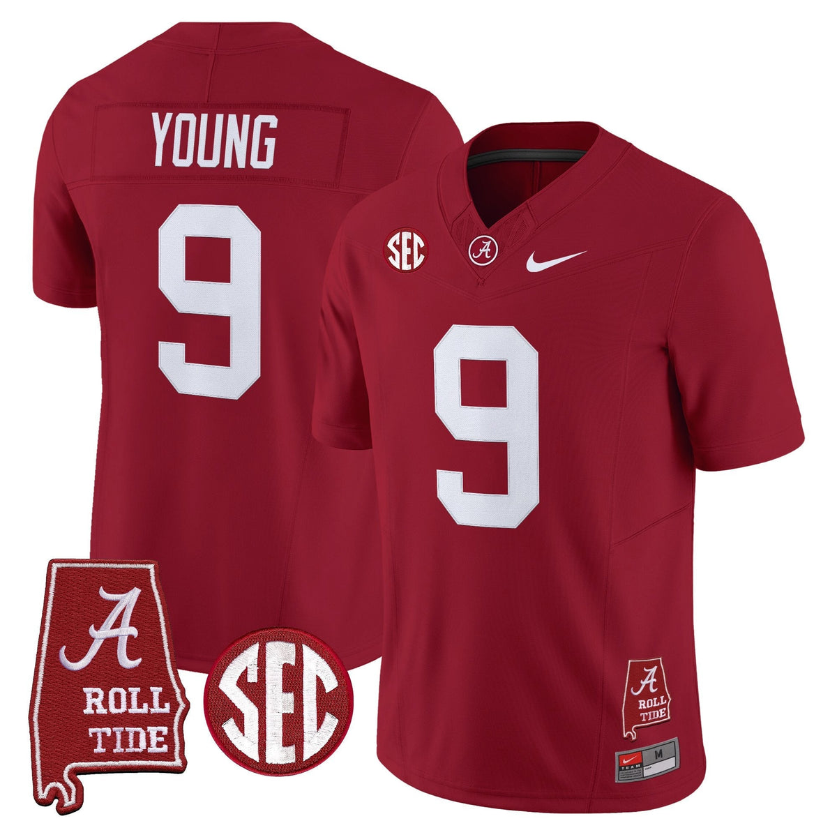 Alabama Crimson Tide 2026 Vapor Limited Jersey - Alabama Map - Stitched