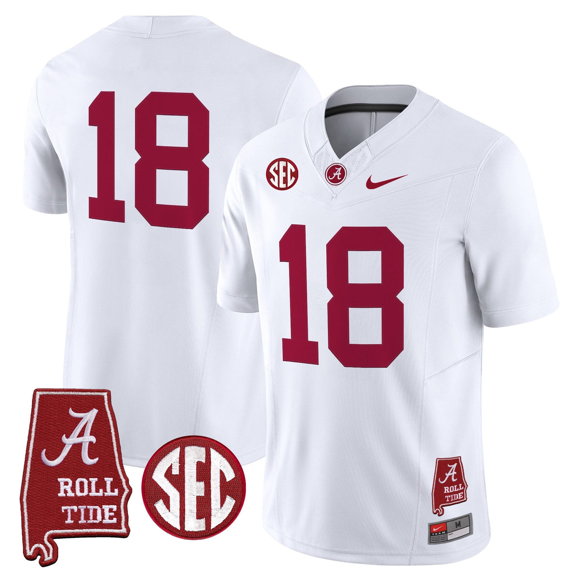 Alabama Crimson Tide 2026 Vapor Limited Jersey - Alabama Map - Stitched