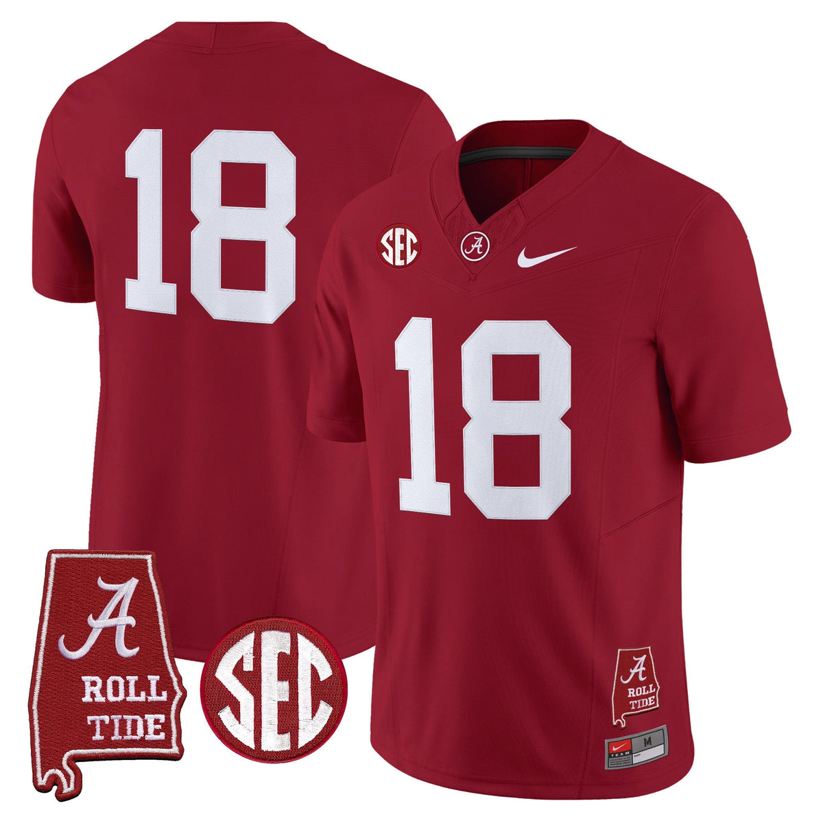 Alabama Crimson Tide 2026 Vapor Limited Jersey - Alabama Map - Stitched