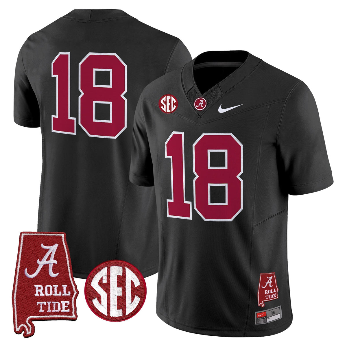 Alabama Crimson Tide 2026 Vapor Limited Jersey - Alabama Map - Stitched