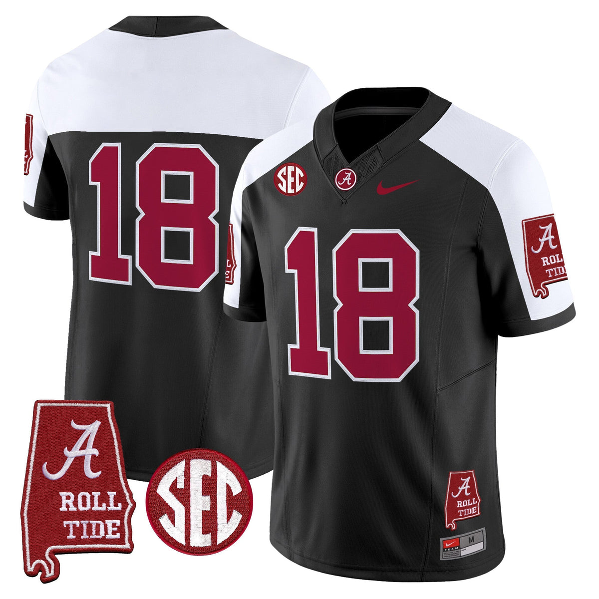 Alabama Crimson Tide 2026 Vapor Limited Jersey - Alabama Map - Stitched