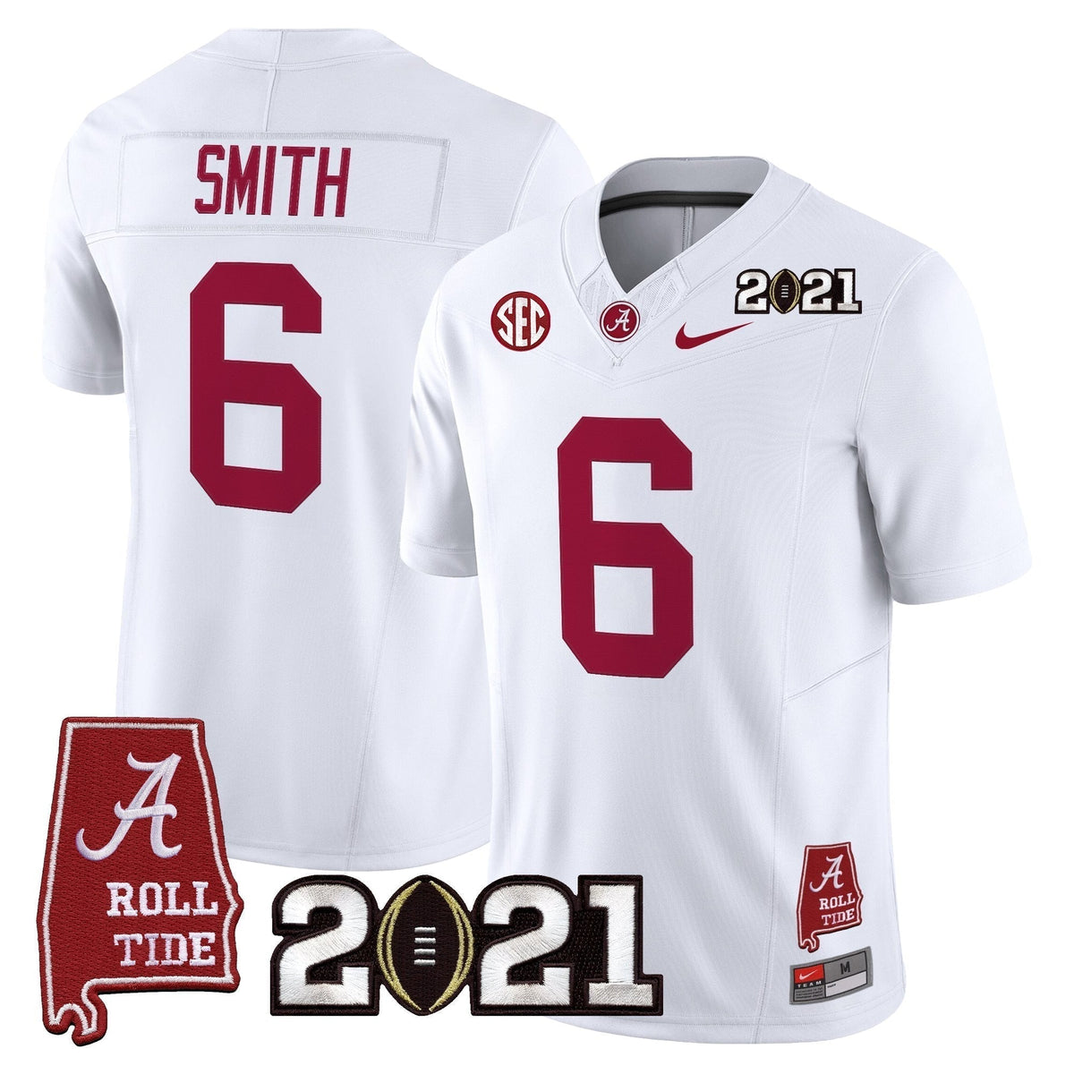 Alabama Crimson Tide '2021 CFP National Championship' Vapor Limited Jersey - Alabama Map