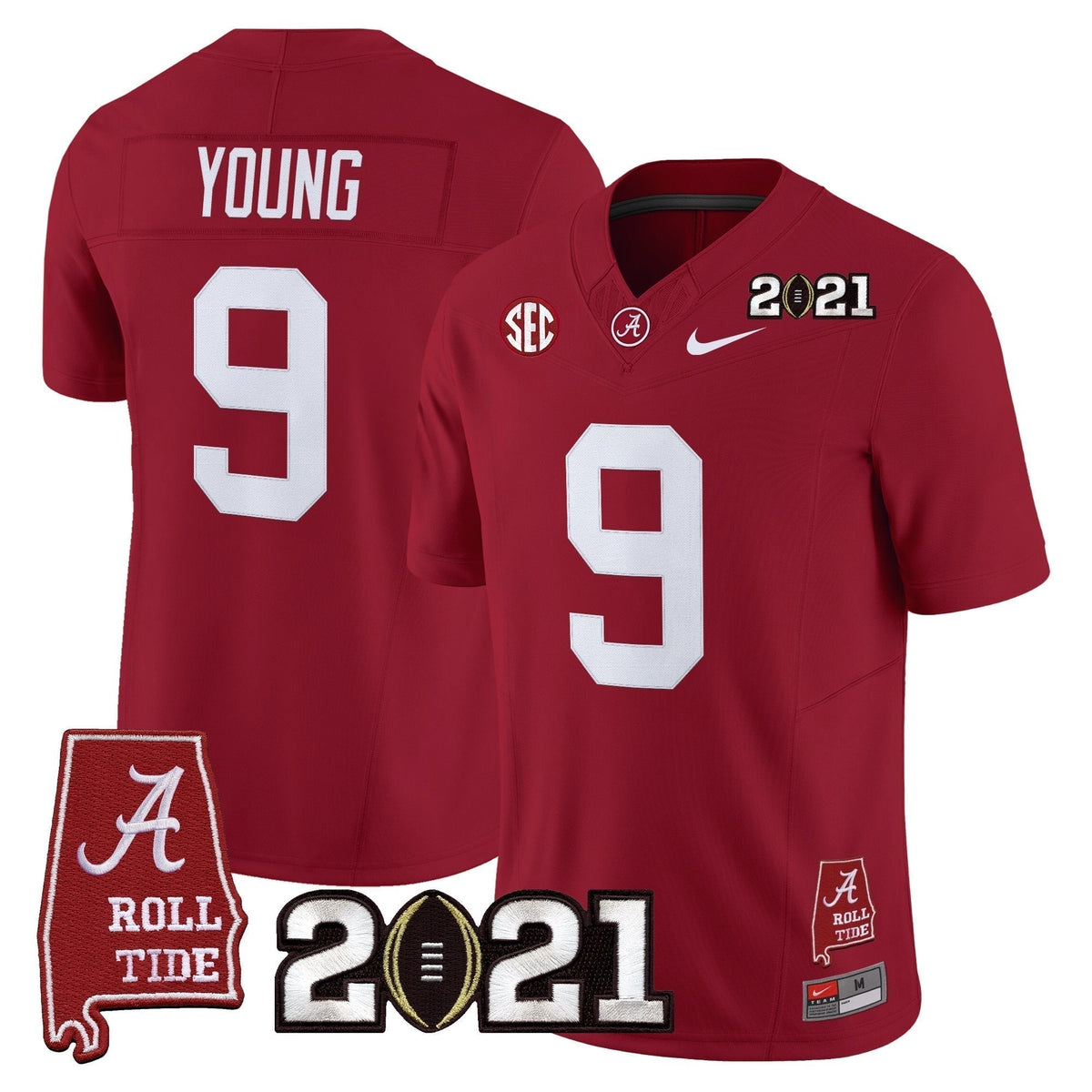 Alabama Crimson Tide '2021 CFP National Championship' Vapor Limited Jersey - Alabama Map