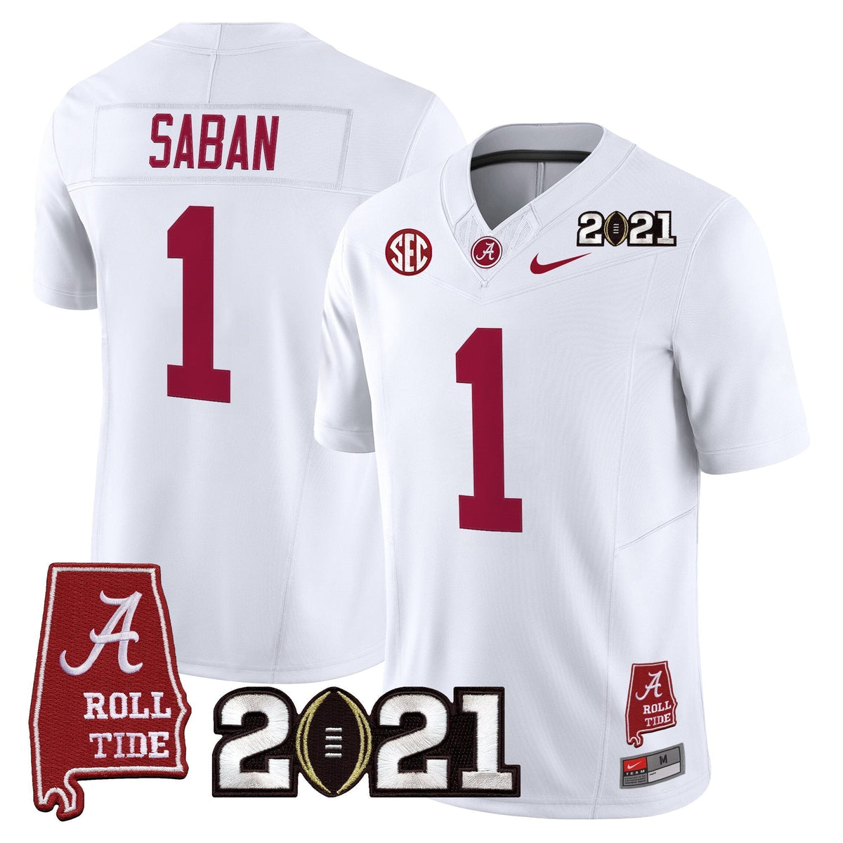Alabama Crimson Tide '2021 CFP National Championship' Vapor Limited Jersey - Alabama Map