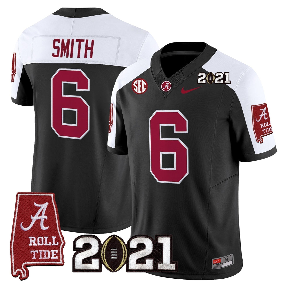 Alabama Crimson Tide '2021 CFP National Championship' Vapor Limited Jersey - Alabama Map
