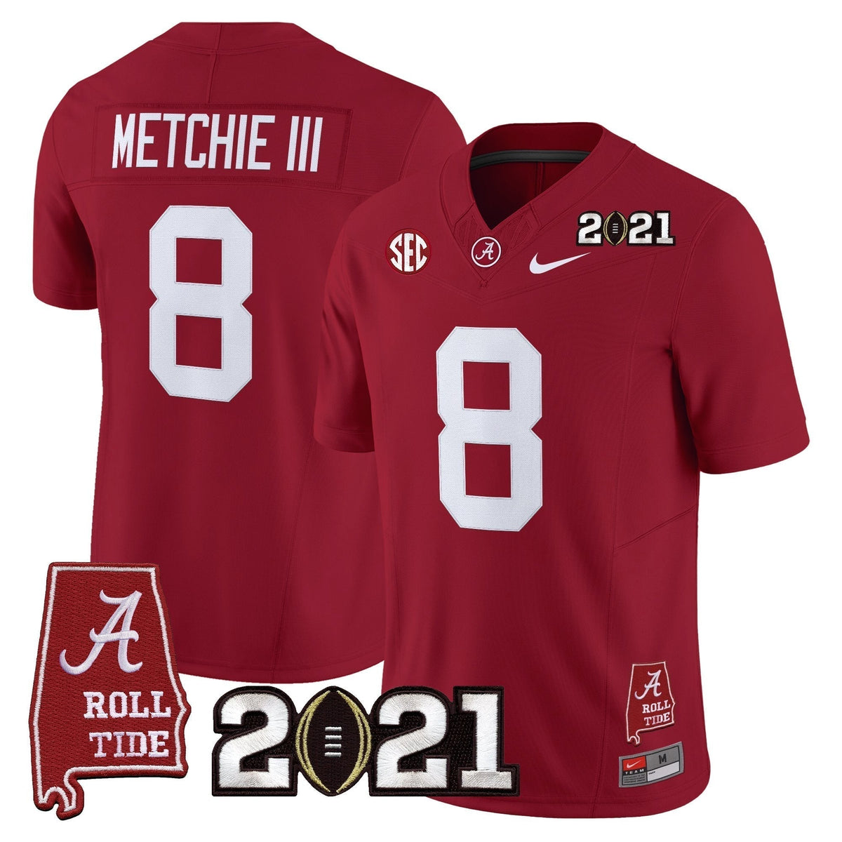 Alabama Crimson Tide '2021 CFP National Championship' Vapor Limited Jersey - Alabama Map