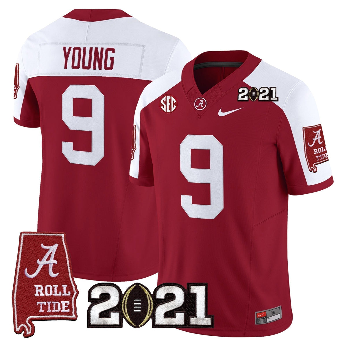 Alabama Crimson Tide '2021 CFP National Championship' Vapor Limited Jersey - Alabama Map