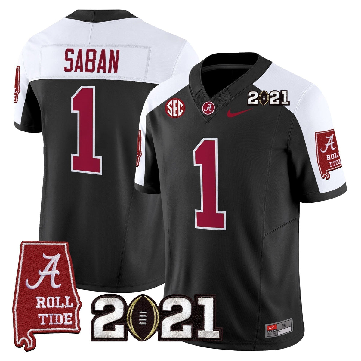 Alabama Crimson Tide '2021 CFP National Championship' Vapor Limited Jersey - Alabama Map
