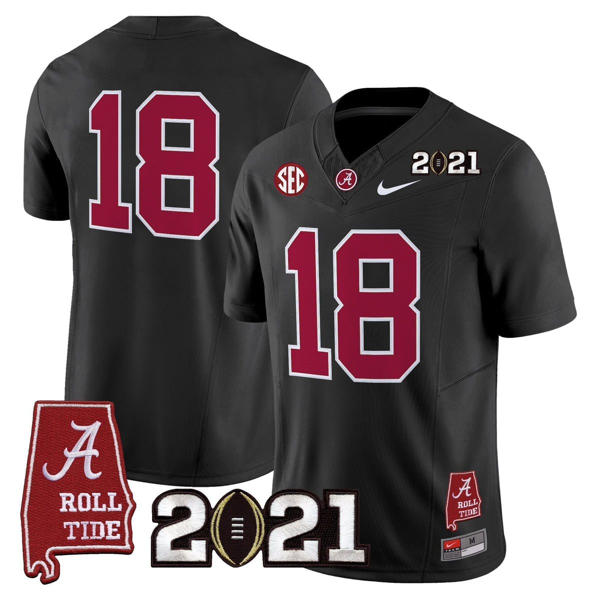 Alabama Crimson Tide '2021 CFP National Championship' Vapor Limited Jersey - Alabama Map