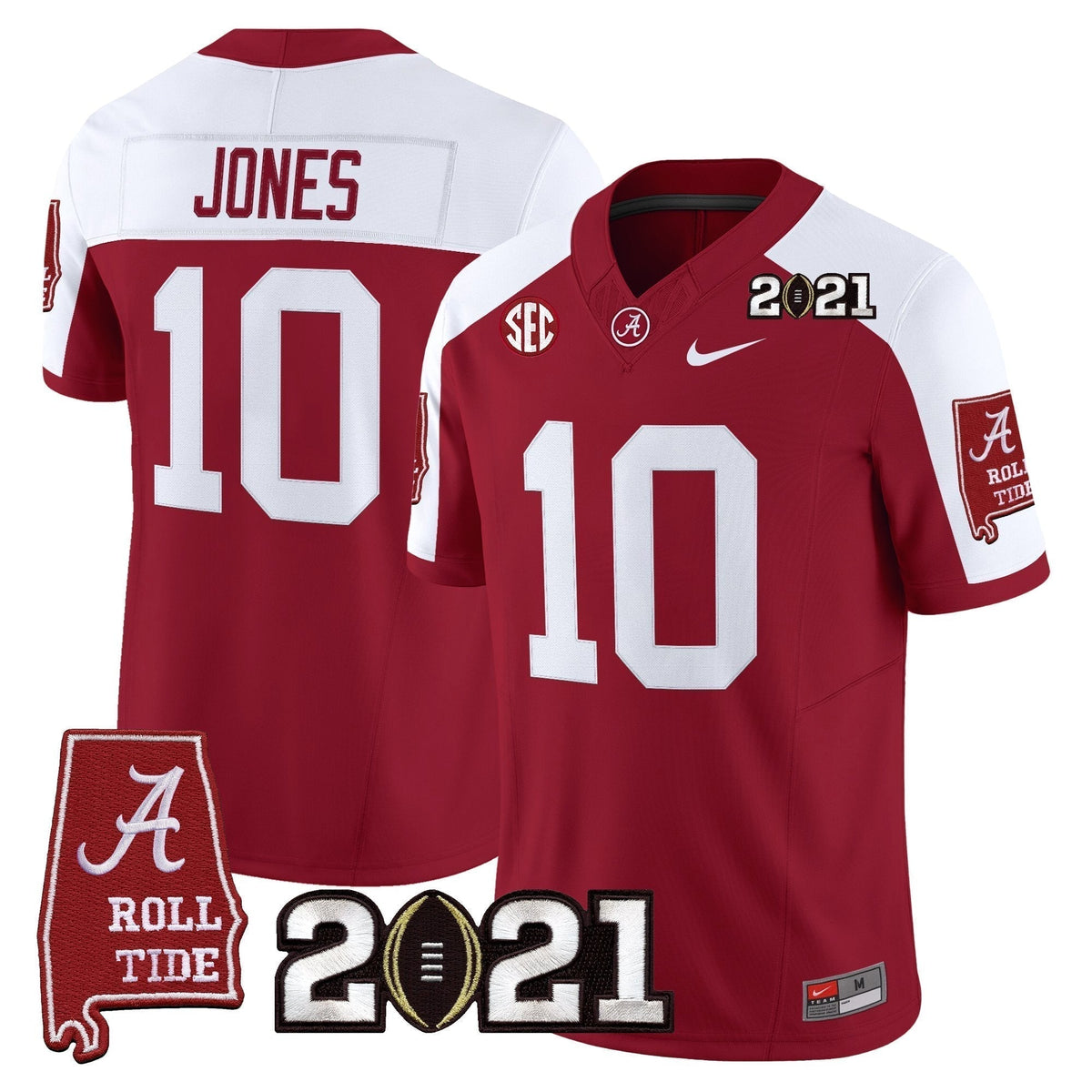 Alabama Crimson Tide '2021 CFP National Championship' Vapor Limited Jersey - Alabama Map