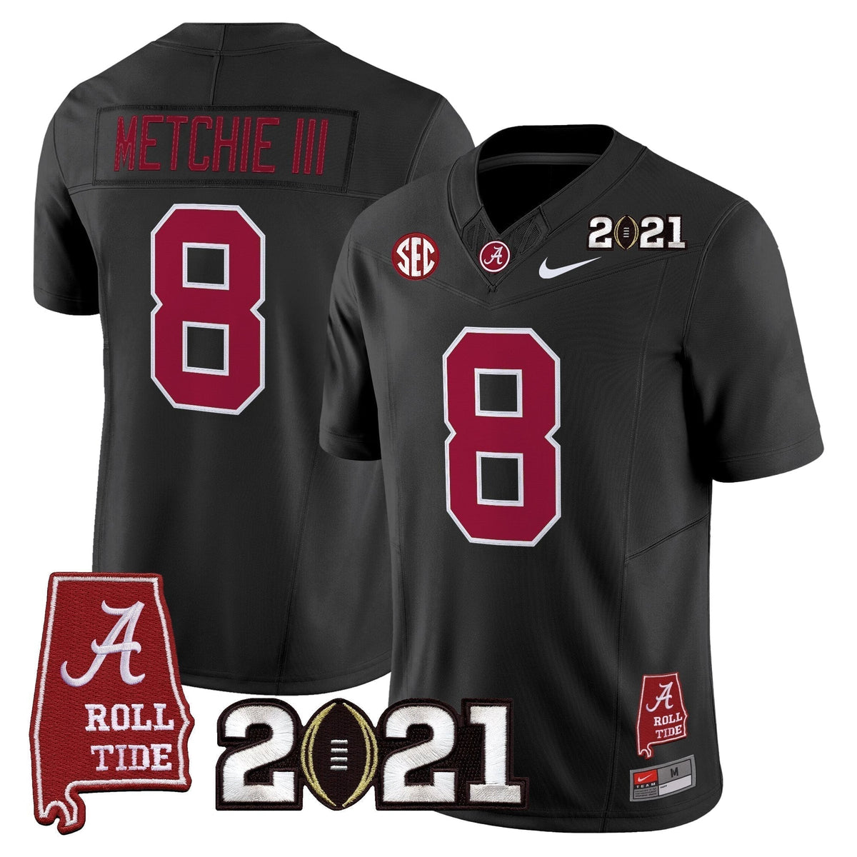 Alabama Crimson Tide '2021 CFP National Championship' Vapor Limited Jersey - Alabama Map