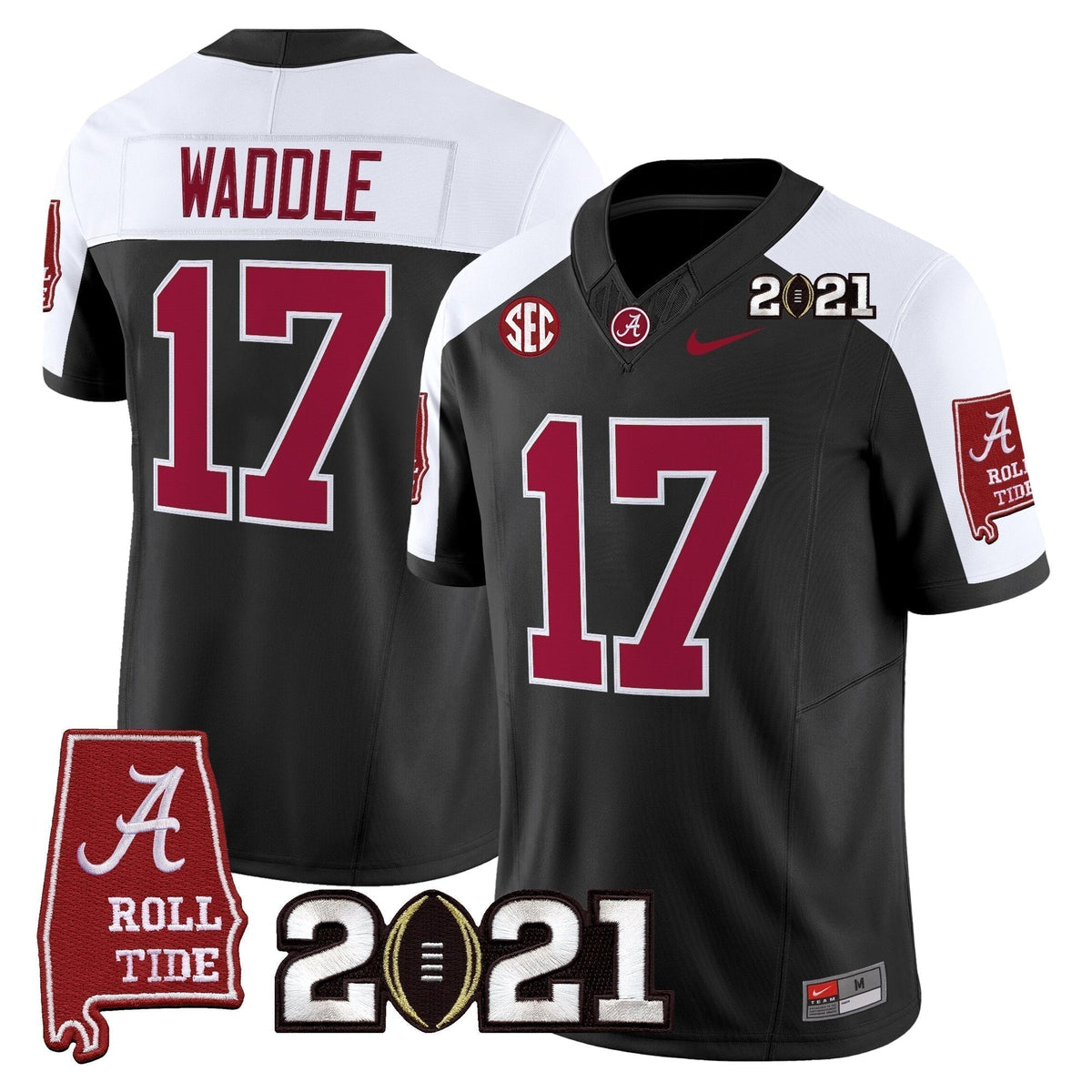 Alabama Crimson Tide '2021 CFP National Championship' Vapor Limited Jersey - Alabama Map