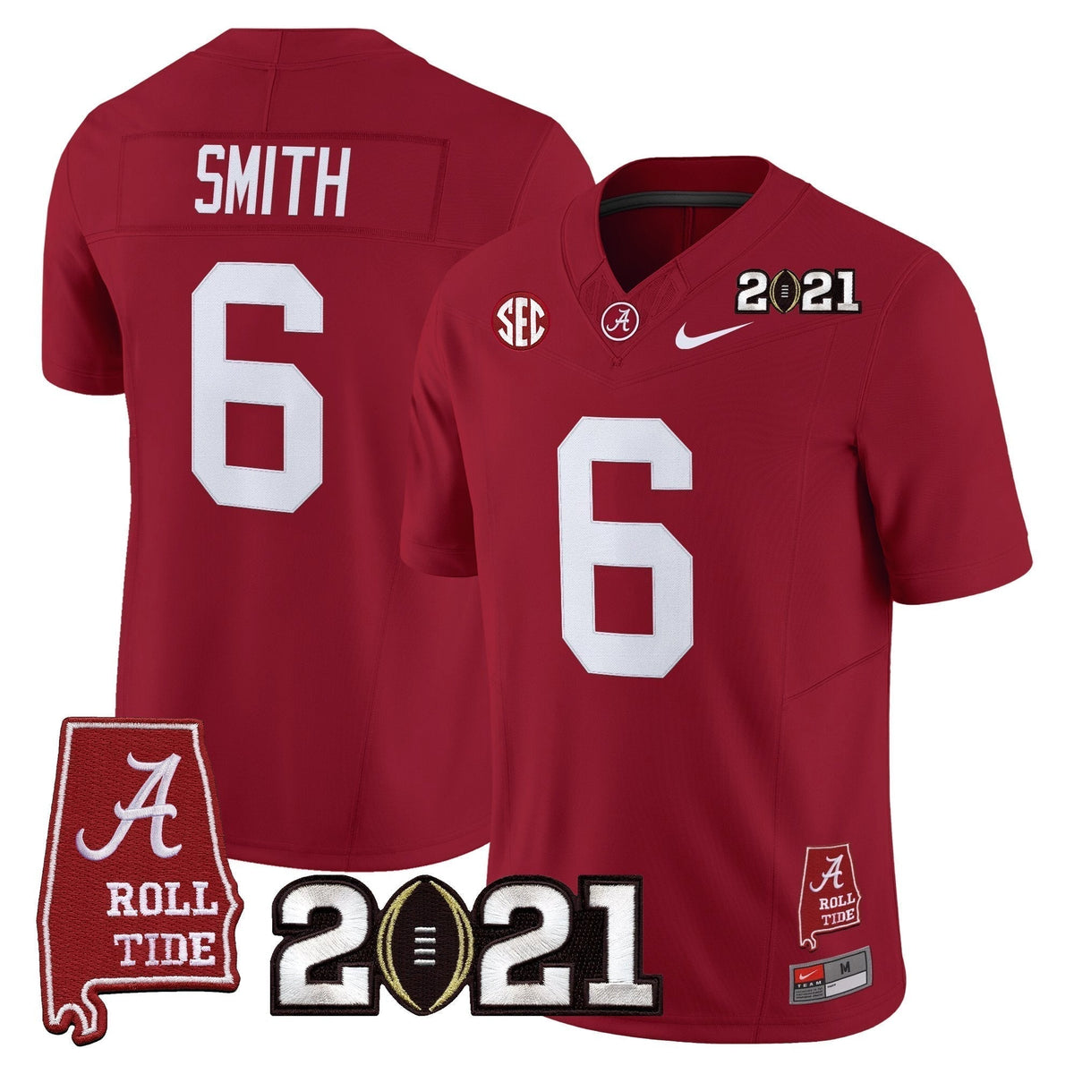 Alabama Crimson Tide '2021 CFP National Championship' Vapor Limited Jersey - Alabama Map