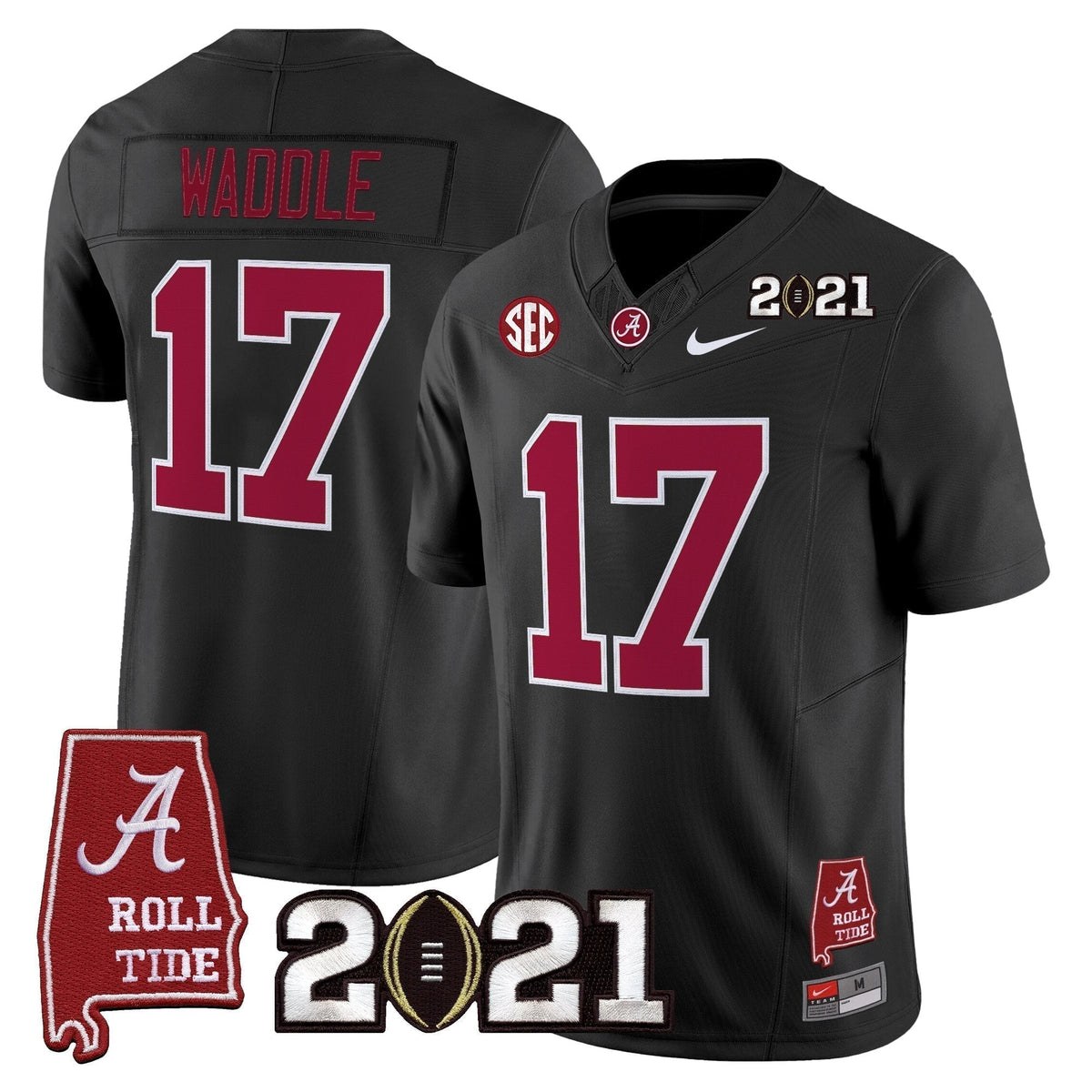 Alabama Crimson Tide '2021 CFP National Championship' Vapor Limited Jersey - Alabama Map