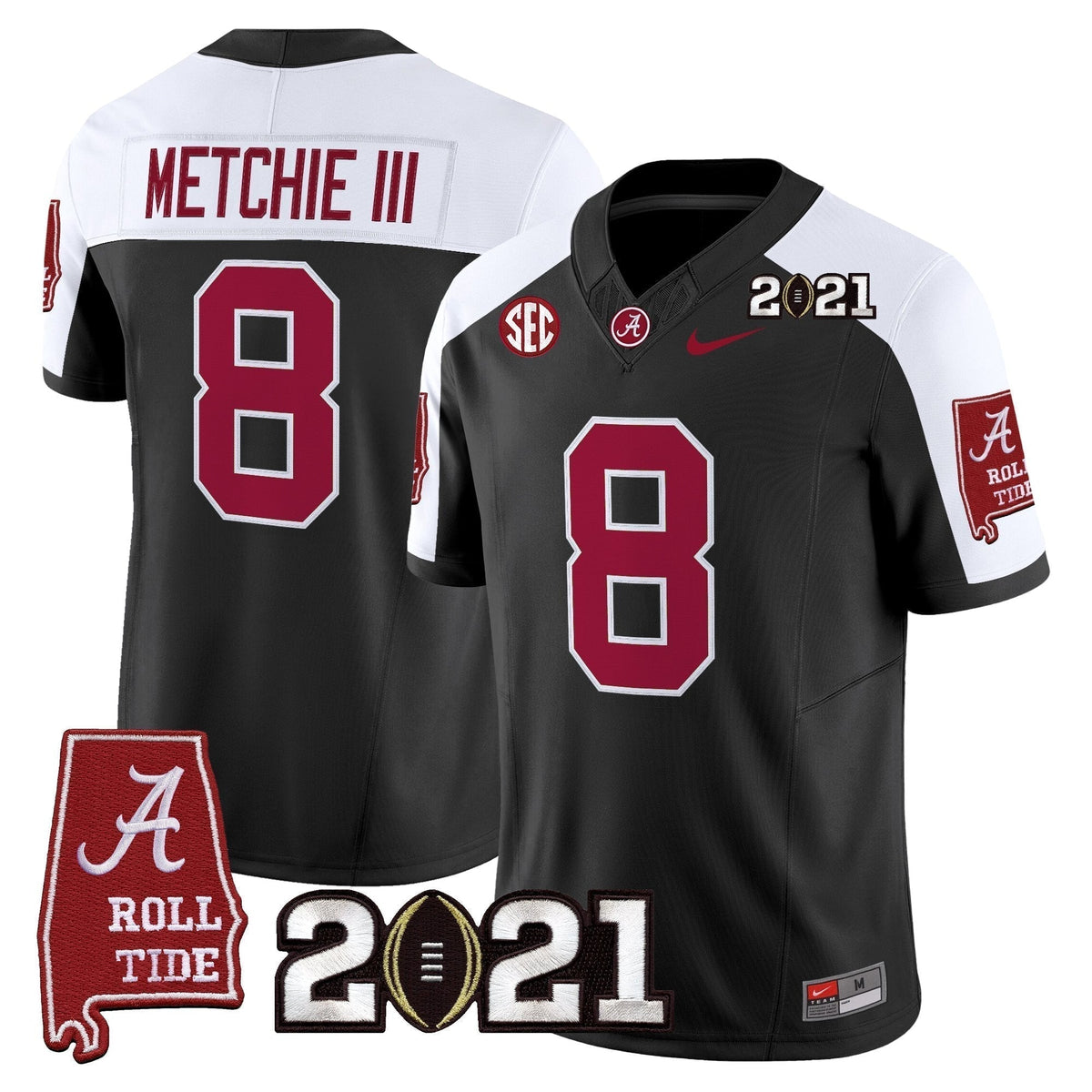 Alabama Crimson Tide '2021 CFP National Championship' Vapor Limited Jersey - Alabama Map