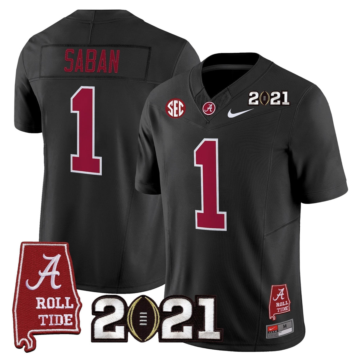 Alabama Crimson Tide '2021 CFP National Championship' Vapor Limited Jersey - Alabama Map