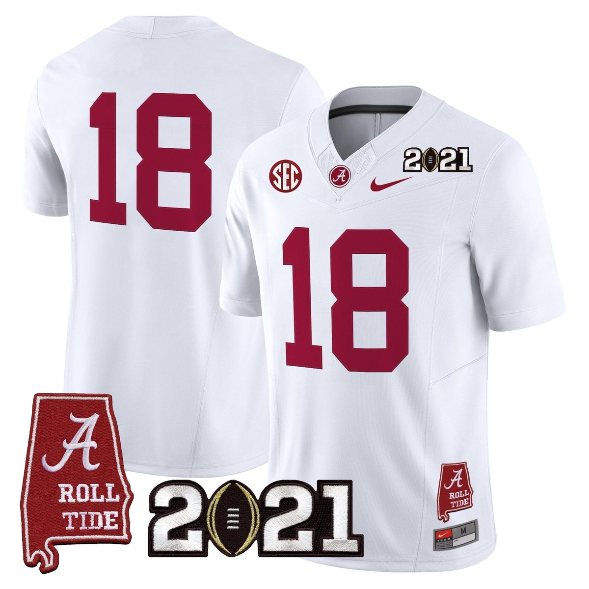 Alabama Crimson Tide '2021 CFP National Championship' Vapor Limited Jersey - Alabama Map
