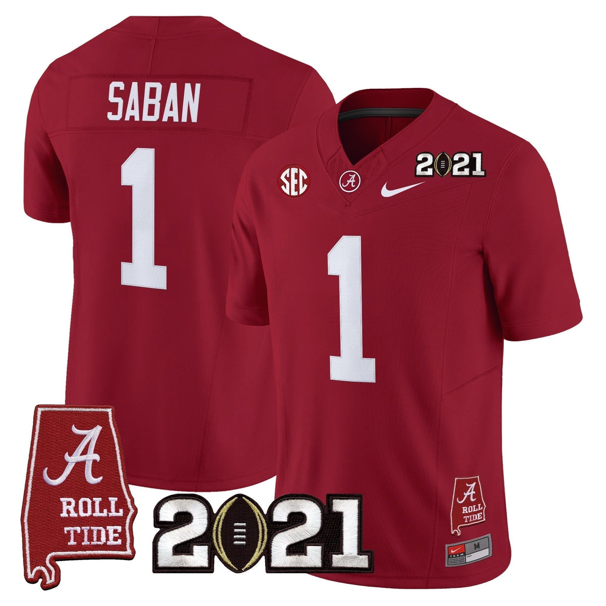 Alabama Crimson Tide '2021 CFP National Championship' Vapor Limited Jersey - Alabama Map