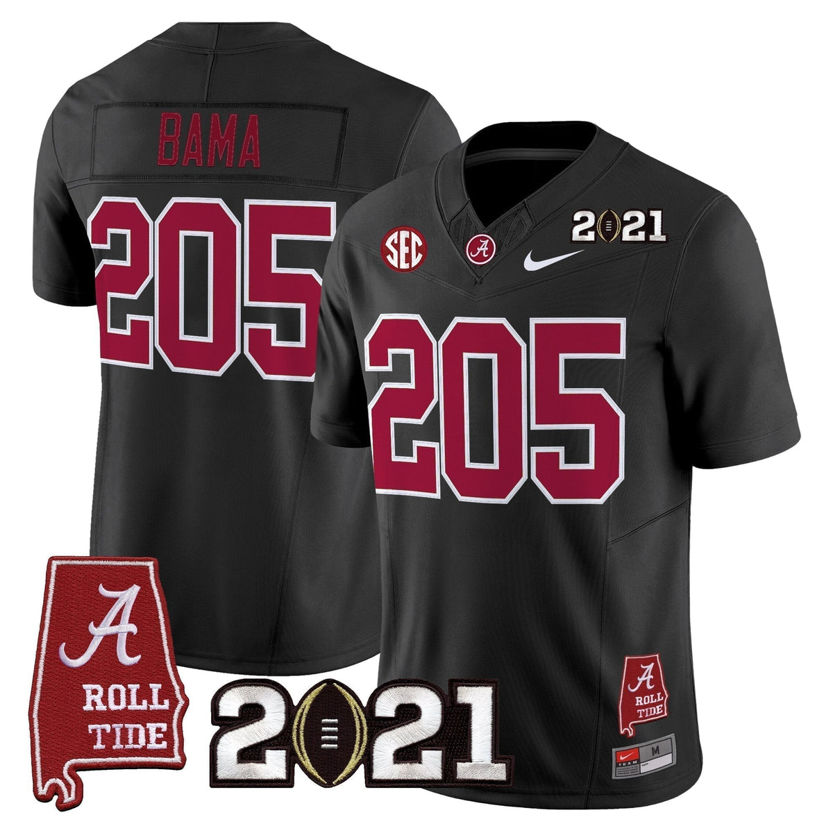 Alabama Crimson Tide '2021 CFP National Championship' Vapor Limited Jersey - Alabama Map