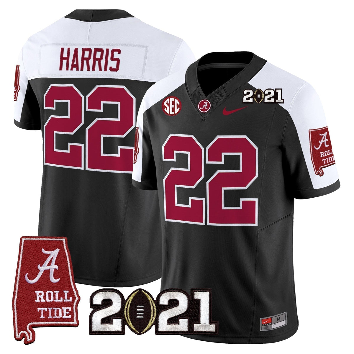 Alabama Crimson Tide '2021 CFP National Championship' Vapor Limited Jersey - Alabama Map
