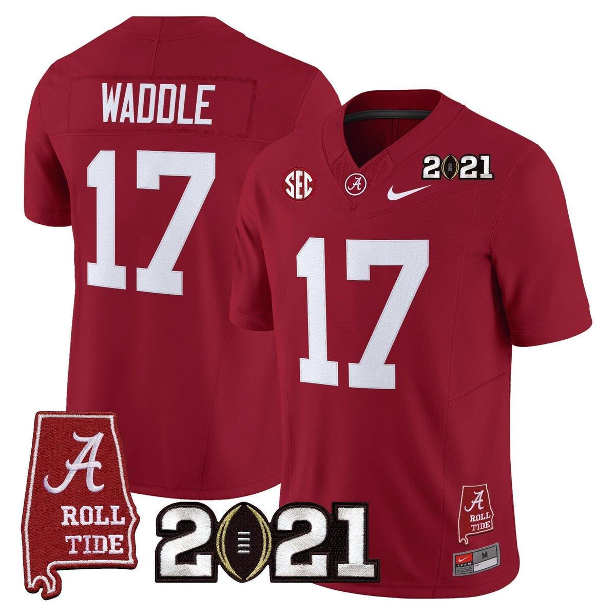 Alabama Crimson Tide '2021 CFP National Championship' Vapor Limited Jersey - Alabama Map