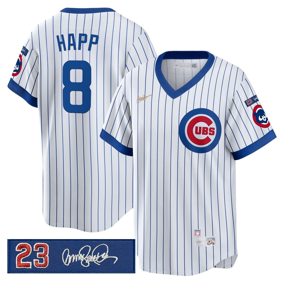 Chicago Cubs 'Ryne Sandberg Tribute Patch' Cooperstown Jersey - Stitched