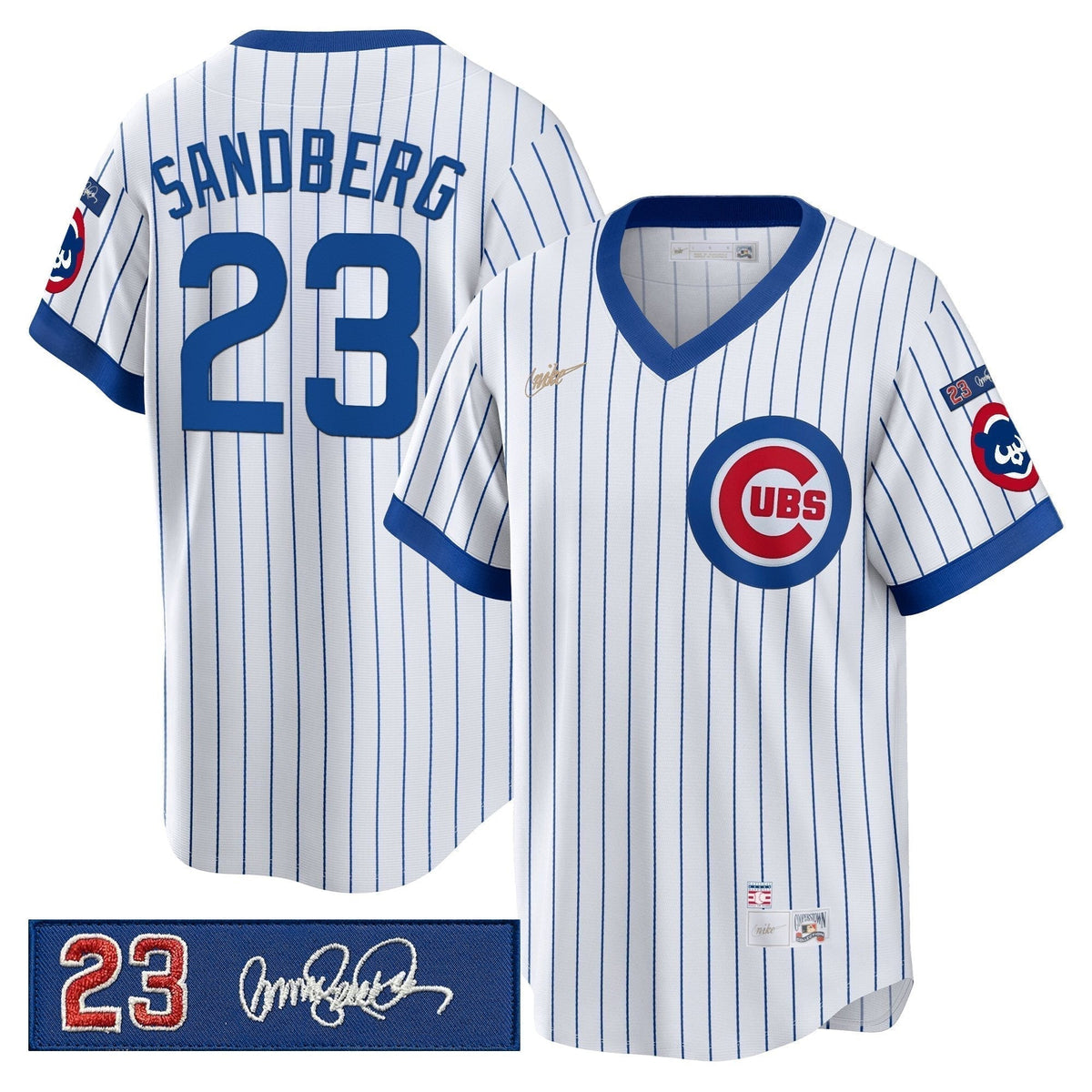 Chicago Cubs 'Ryne Sandberg Tribute Patch' Cooperstown Jersey - Stitched