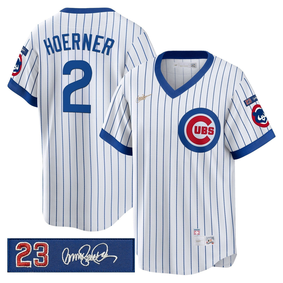 Chicago Cubs 'Ryne Sandberg Tribute Patch' Cooperstown Jersey - Stitched