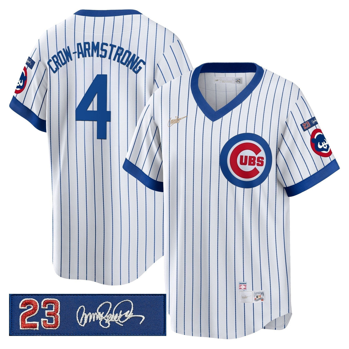 Chicago Cubs 'Ryne Sandberg Tribute Patch' Cooperstown Jersey - Stitched