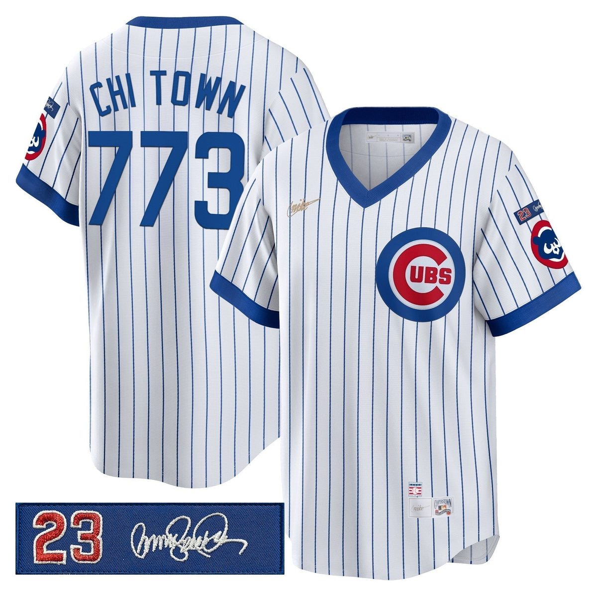 Chicago Cubs 'Ryne Sandberg Tribute Patch' Cooperstown Jersey - Stitched