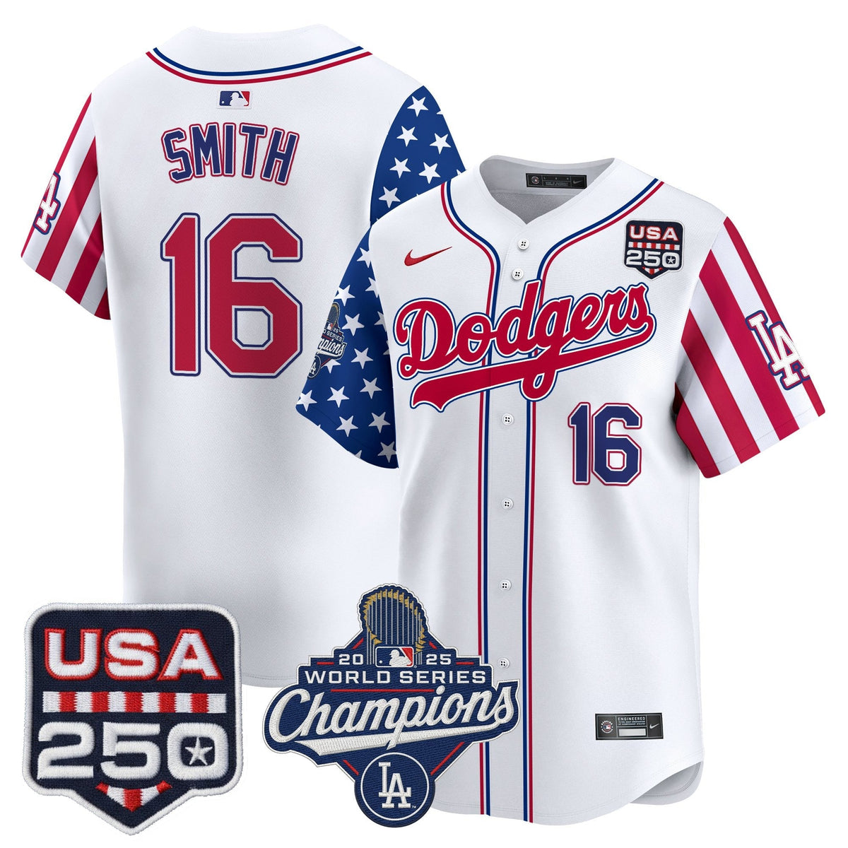 Los Angeles "Dodgers America250" Edition Vapor Premier Limited Jersey V2 - Stitched-Cuztomshoes